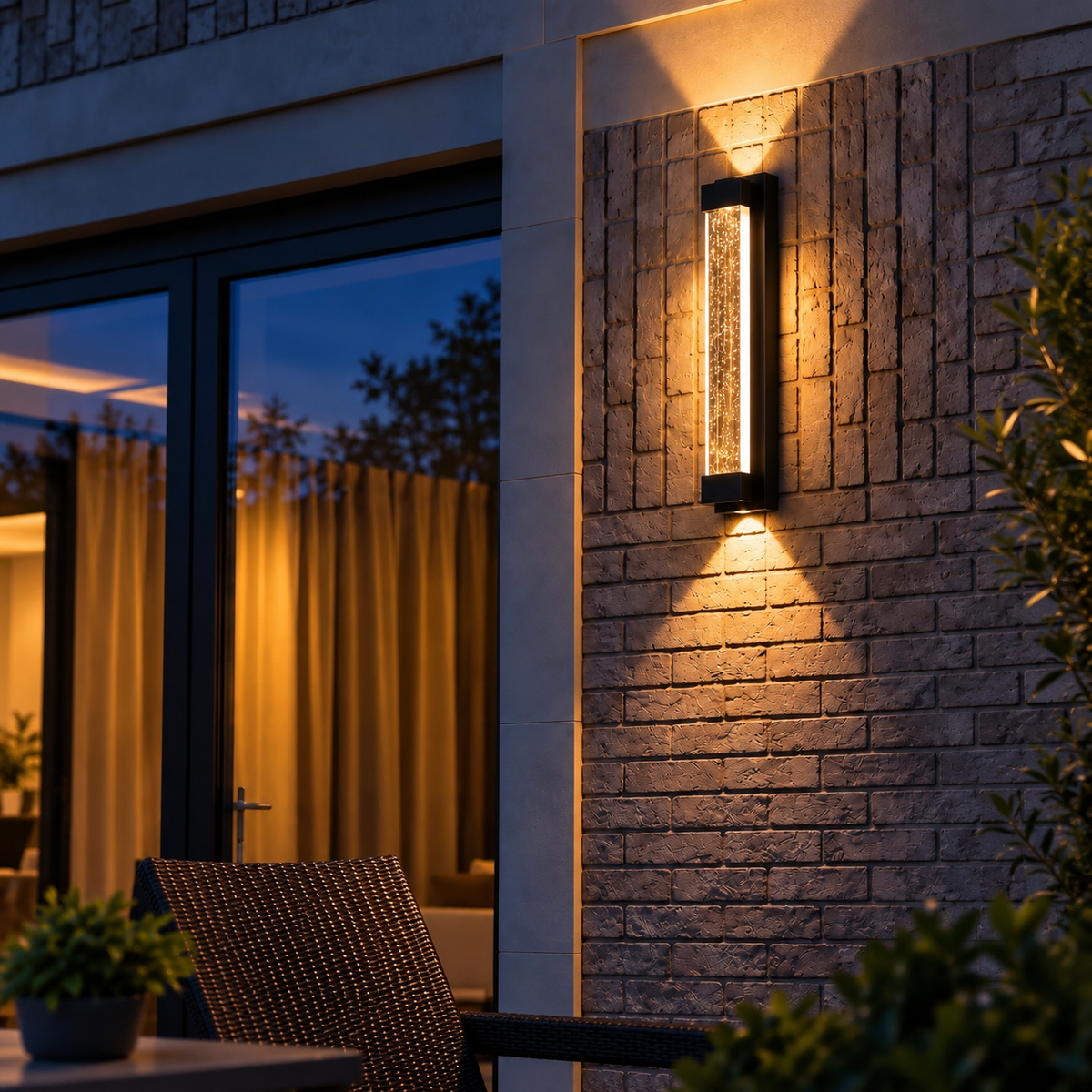 Solar Powered LED Wall Lamp – Up & Down Lighting, IP65 Waterproof