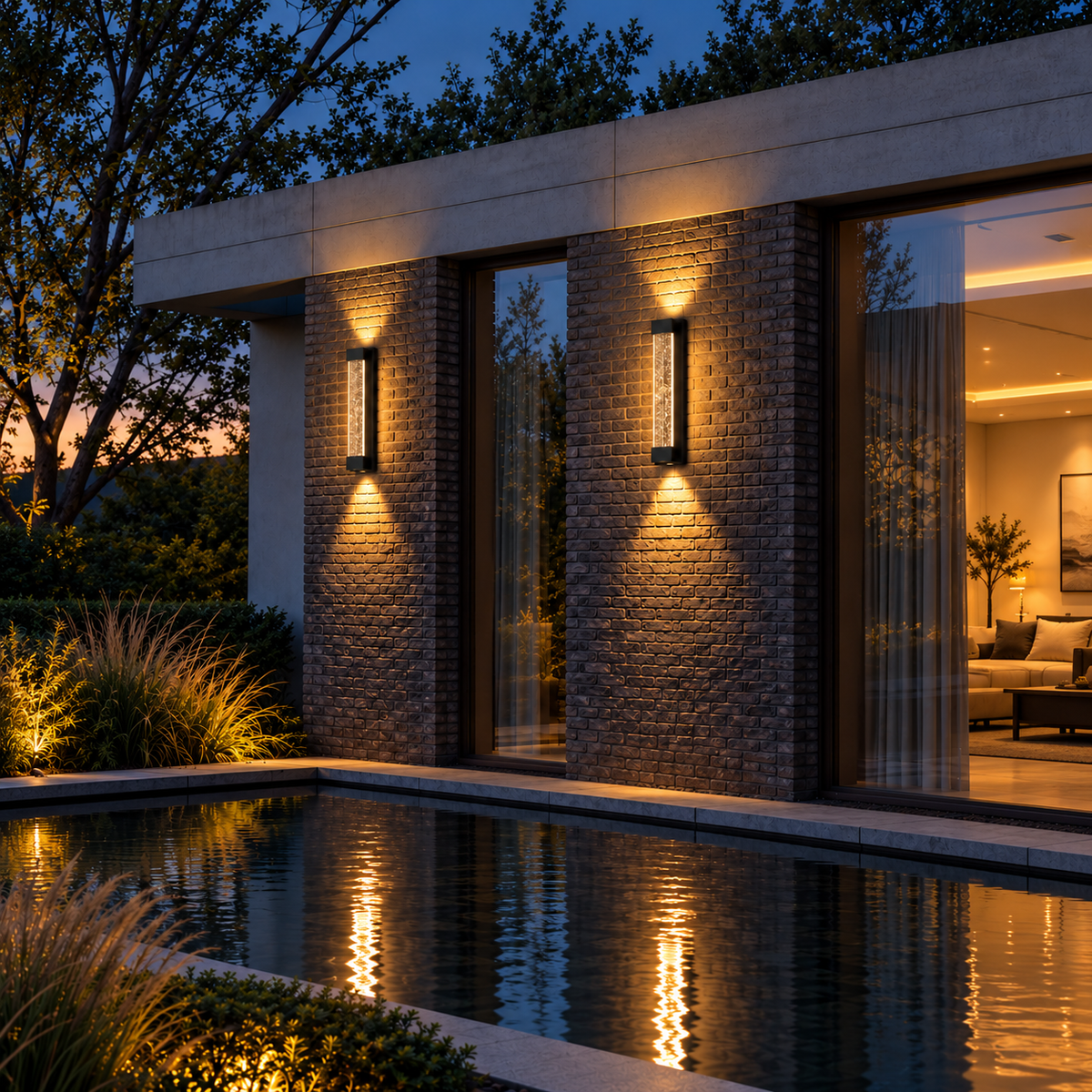 Solar Powered LED Wall Lamp – Up & Down Lighting, IP65 Waterproof