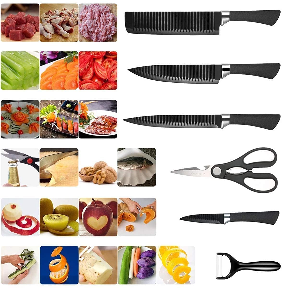 KUNZHISHENG - 6 pcs Knife Set